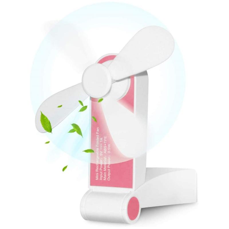 Mini Handheld Fan Rechargeable Electric Hand Fan Speed Adjustable Purse Fan for Women Kids Travel Outdoor