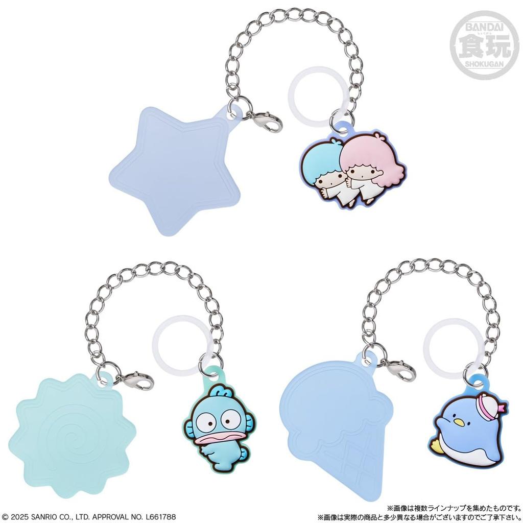 Sanrio Charaktere Doppel-Anhänger Gummibärchen-Box Süßigkeiten, 12 Stück (Süßigkeiten-Spielzeug)
