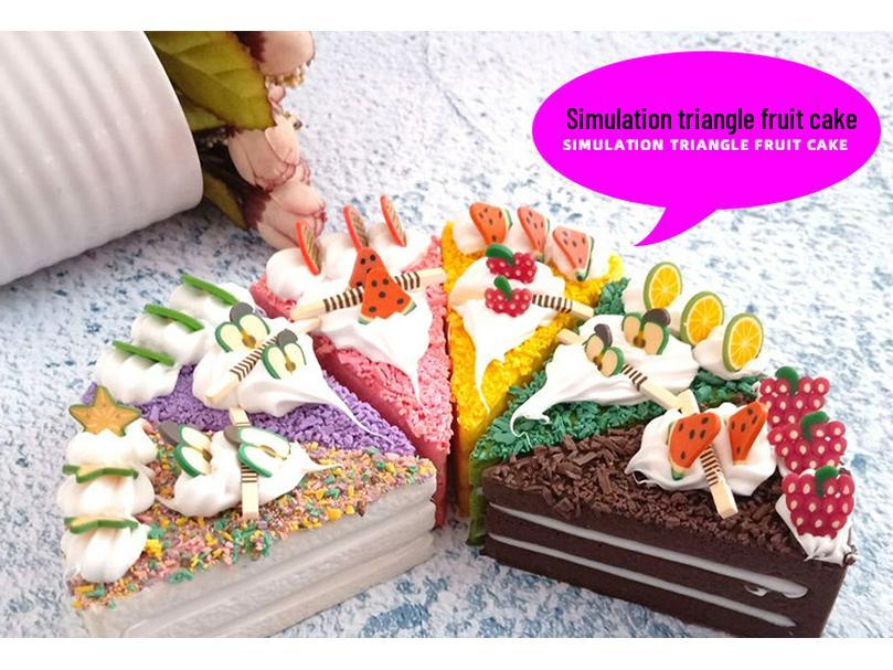 Dreieckiger Kuchen Brot Fake Food Requisiten für Display und Dekoration