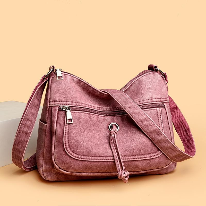 Retro lässige Umhängetasche für Damen, neue weiche Schultertasche mit großem Fassungsvermögen, modische und schlichte Damentasche, Muttertasche