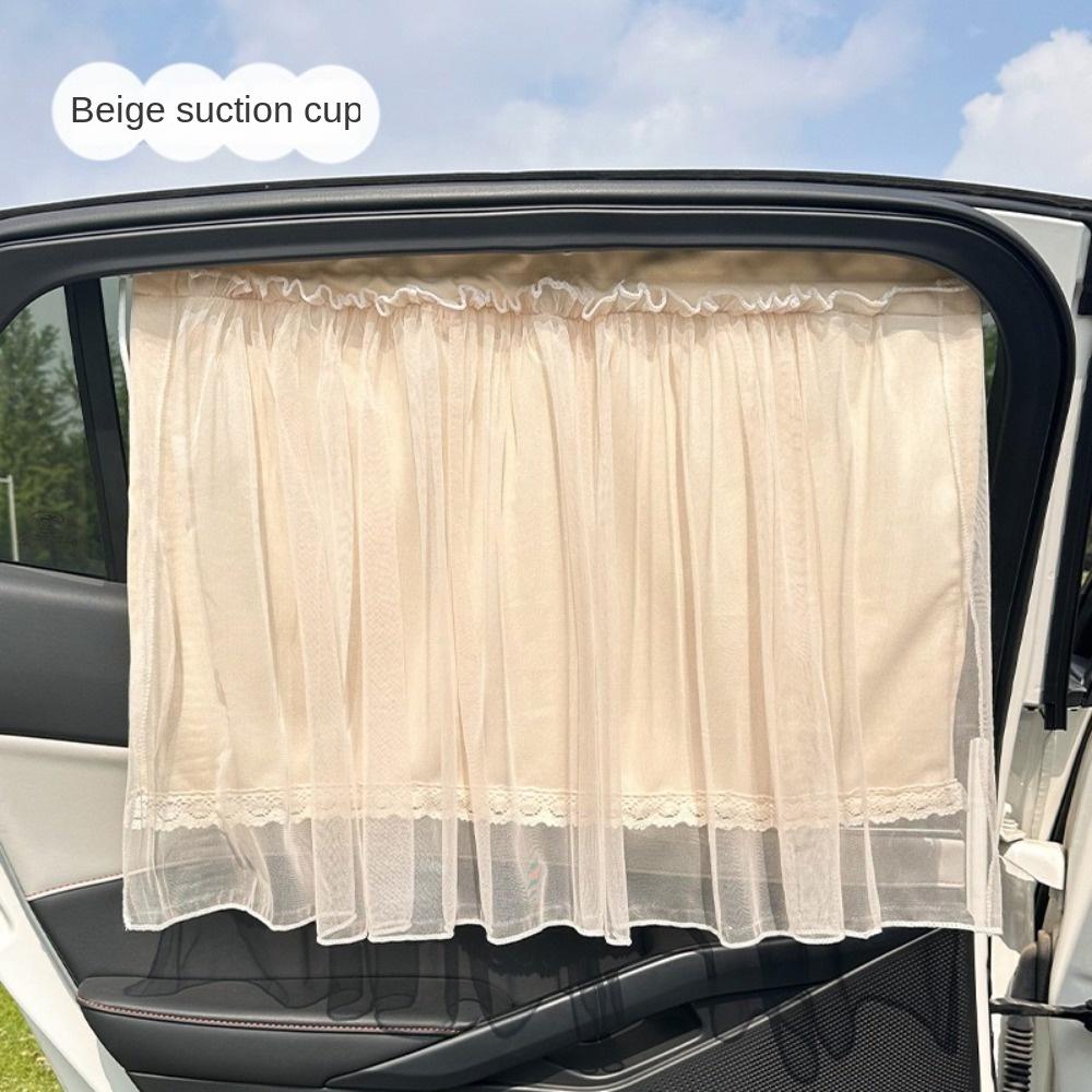 UV Protection Car Window Cover Lace Vehicle Privacy Shades Portable Car Sunshade Curtain  Rear Seat
