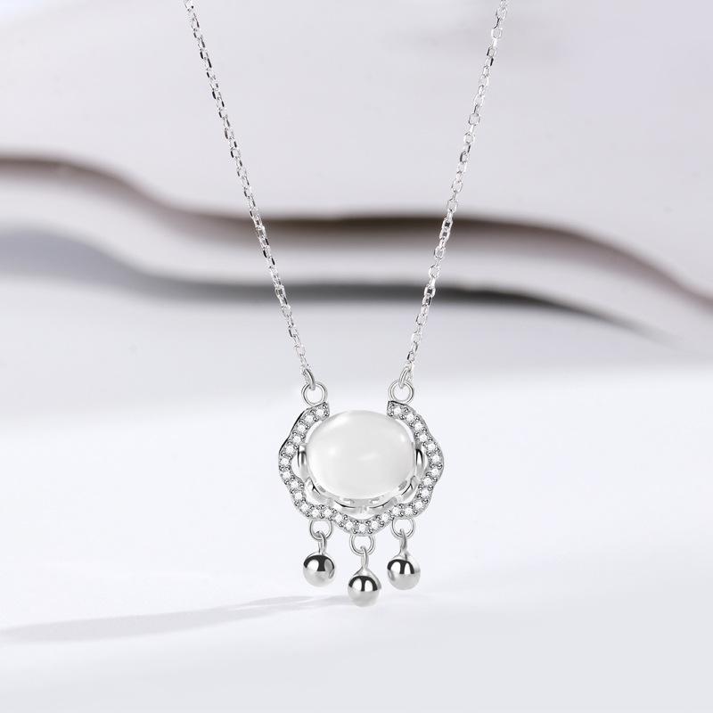 Ruyi Ping An Lock Necklace Women's Fashion Retro Light Luxury National Style Pendant Women