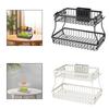Kitchen Storage Basket Organizer Practical 2 Tiers Fruit Basket Spice Rack for Farmhouse Kitchen Living Room Bathroom Closet