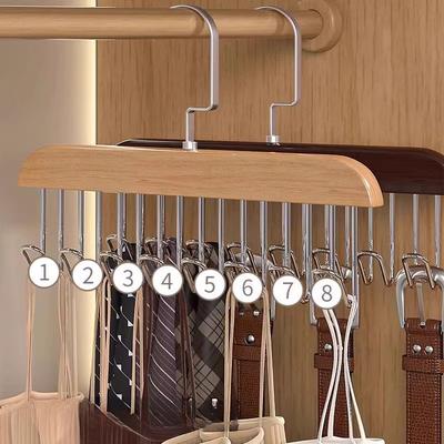 Wooden Belt Hanger Women Storage Bra Hanger Sturdy Durable Home Wardrobe Organizer for Men Tie Belt Women Bra Sling Scarf Rack