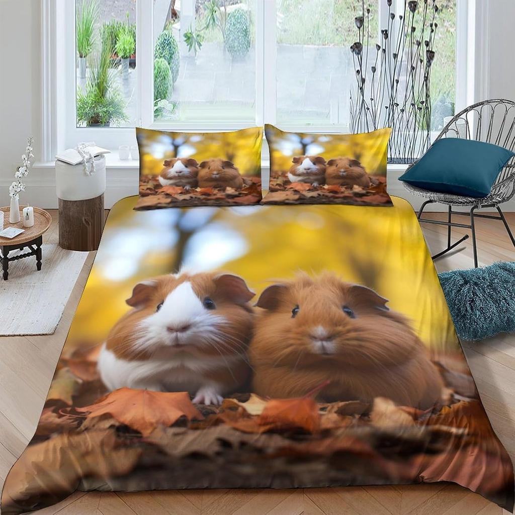 Cartone Porcellino d'India Copripiumino Morbido King Quen Adorabile Set Biancheria da Letto Animale Microfibra Squame di Pesce Sirena Coperta Calda Per Ragazzi Ragazze