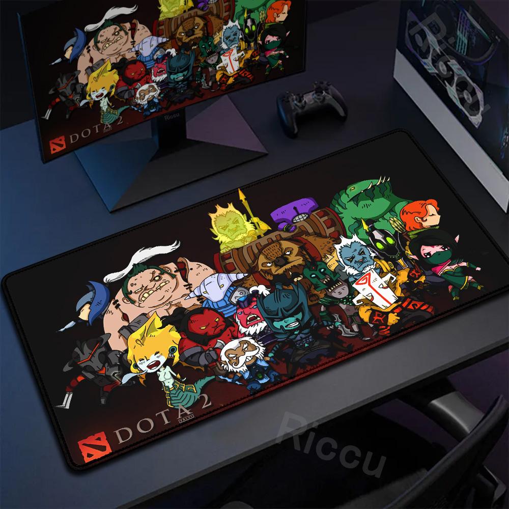 Anime Mauspads DOTA 2 Gummi Teppich Computerspiel Zubehör Groß Rutschfest Tapis De Souris Mauspads Schreibtischunterlage Schreibtischschutz