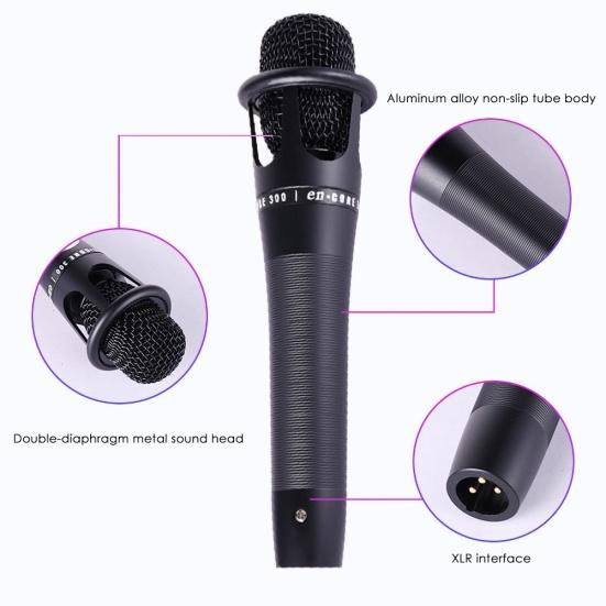 E300 Handheld Wired Condenser Microphone for Audio Broadcast Sound Recording