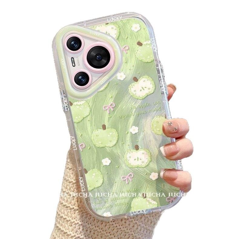 Summer smudge apple 11promax mobile phone case iphone11pro green apple 11 niche bracket lanyard