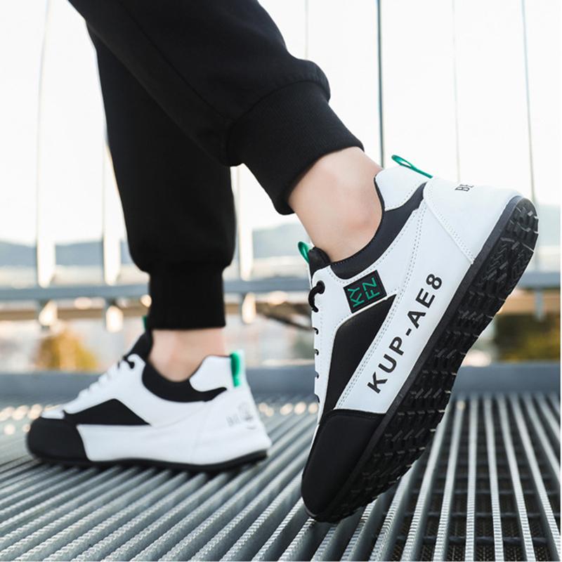 Fashion Mens PU Leather Waterproof Sneakers Casual Sports Shoes Men Lightweight Breathable Flat Non Slip Tenis Shoes Zapatillas Hombre