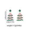 Festive Colorful Christmas Tree Earrings Glitter Acrylic Creative Dopamine Design Women Elegant Earrings