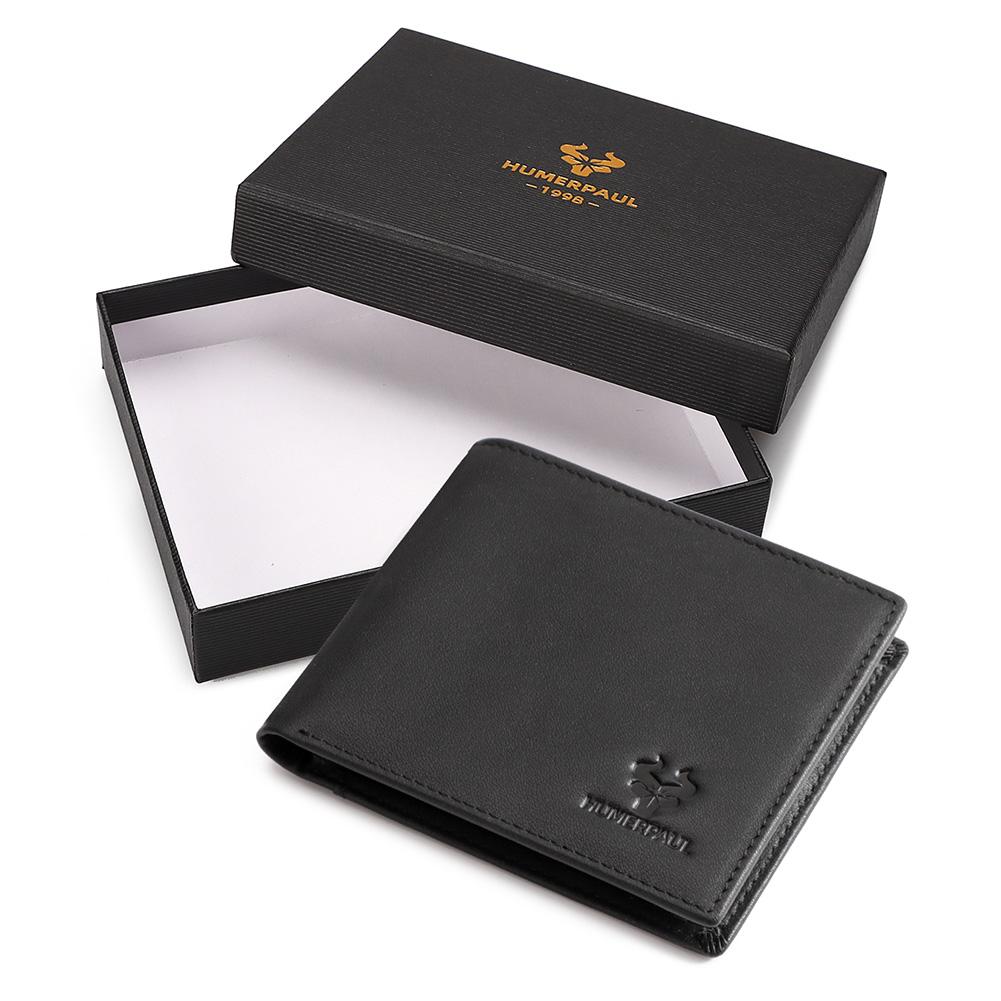 HUMERPAUL Men Wallet Leather Wallet Slim Card Case