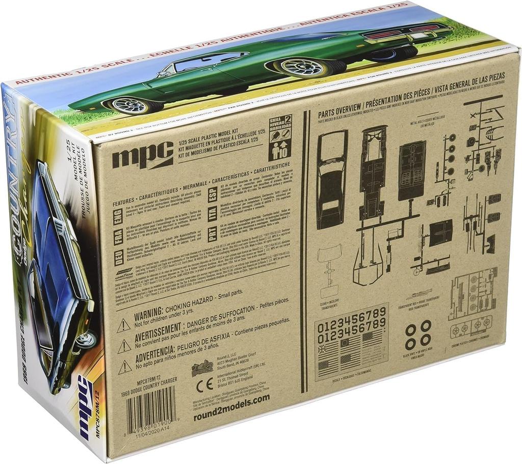 MPC 1969 Dodge Charger Country Charger Plastic Model Kit MPC878 1/25 R/T