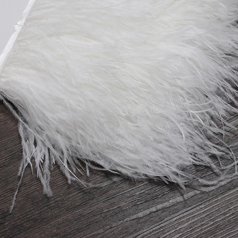 Ostrich Feathers Trim 13-18 CM Plumes on Ribbon Selvage For DIY Wedding Sewing in Dress Decoration Crafts Accessories Wholesale