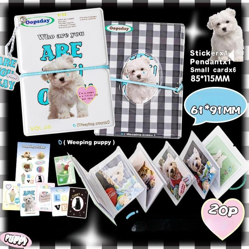 Kawaii Accordion Card Album Adorable Ice Cream PVC Photocard Album for 3 Inch Kpop Photo Japan Style Card Collection Books 2025