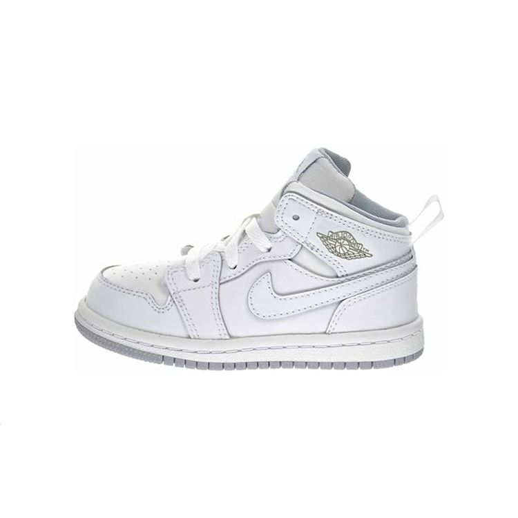 

Air Jordan 1 Retro Mid TD Серый волк Детские кроссовки Белый 640735-112 19.5