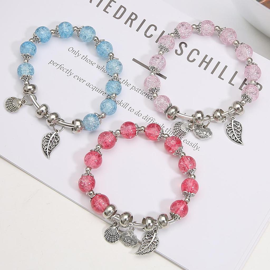 Glass Beads Floral Bracelet Jewelry Accessories for Girl Women