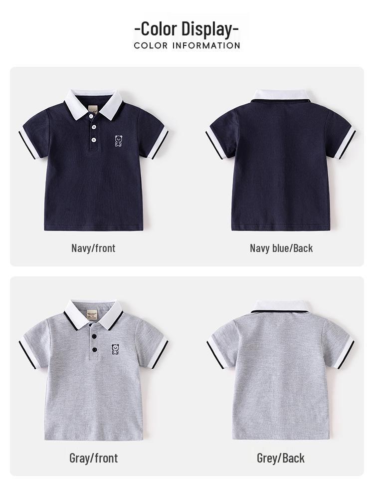 Dětské polo tričko 2025: Chlapecké trendy tričko s krátkým rukávem ve vyšívaném korejském stylu