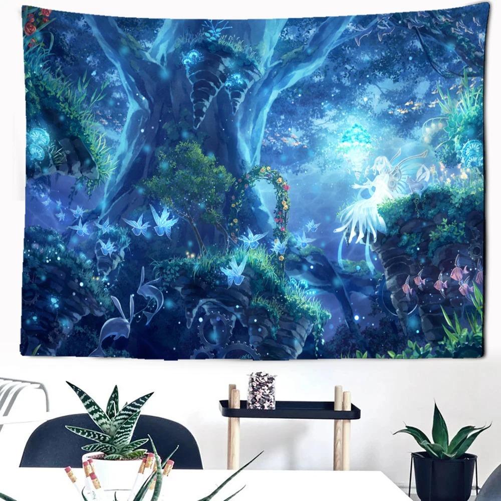 Волшебный лесной домик на дереве Замок Узор Модный домашний декор Гобелен Гостиная — фото 4