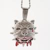 Trendy Bulldog Pendant with 5mm Rope Chain - Hip Hop Men's Necklace