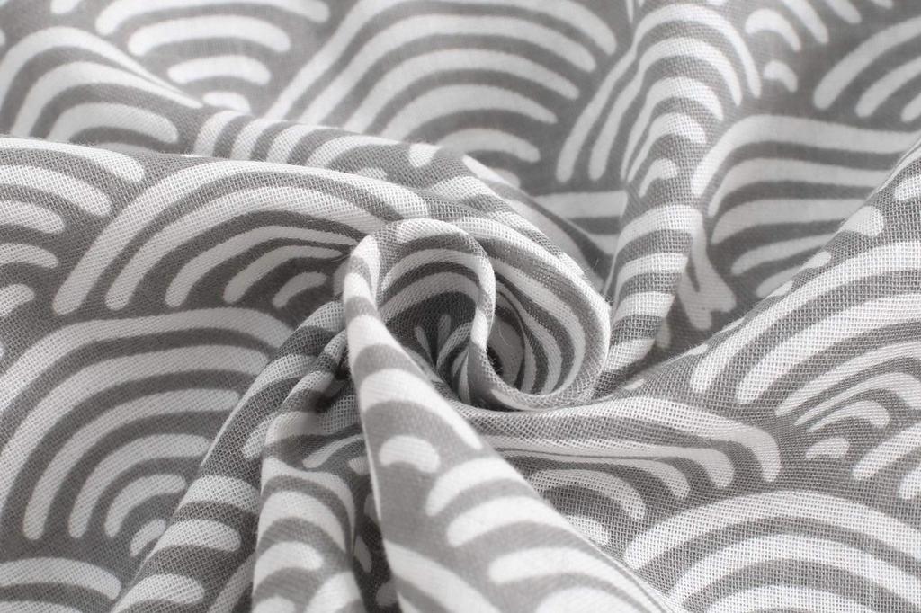 SISOFTLY Gauze Jinbei with Wave Plus Perfect for Day or Haori Style Summer and Fireworks Festival Wear Seigaiha Men's Pattern, Size, Father's