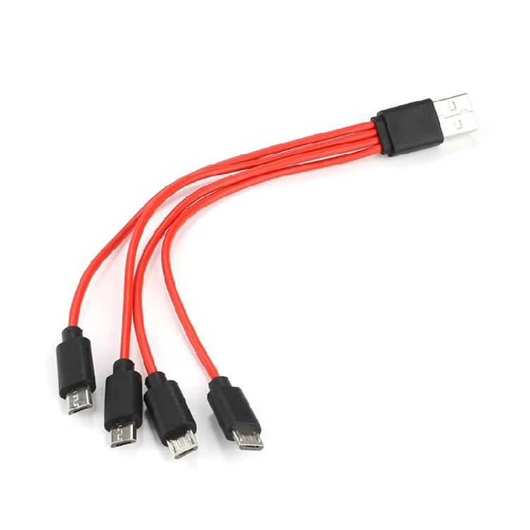 Multi Charging Cable 4 in 1 Multiple Micro USB Charging Cord Adapter Micro USB