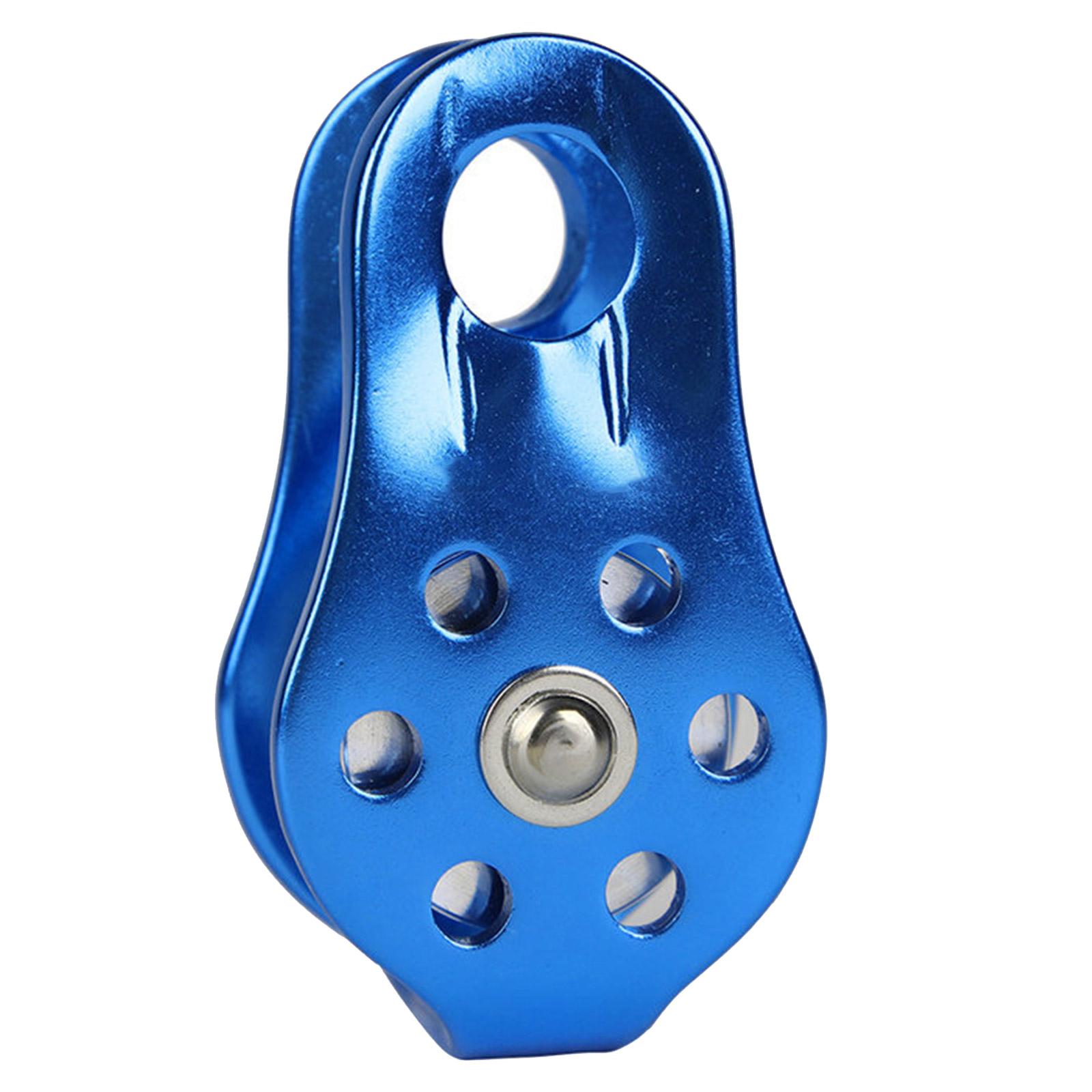 

Small Rope Pulley Aluminum Alloy Outdoor Climbing Pulley 20KN Single Pulley Climber Arborist Fixed Pulley Easy to Use синий