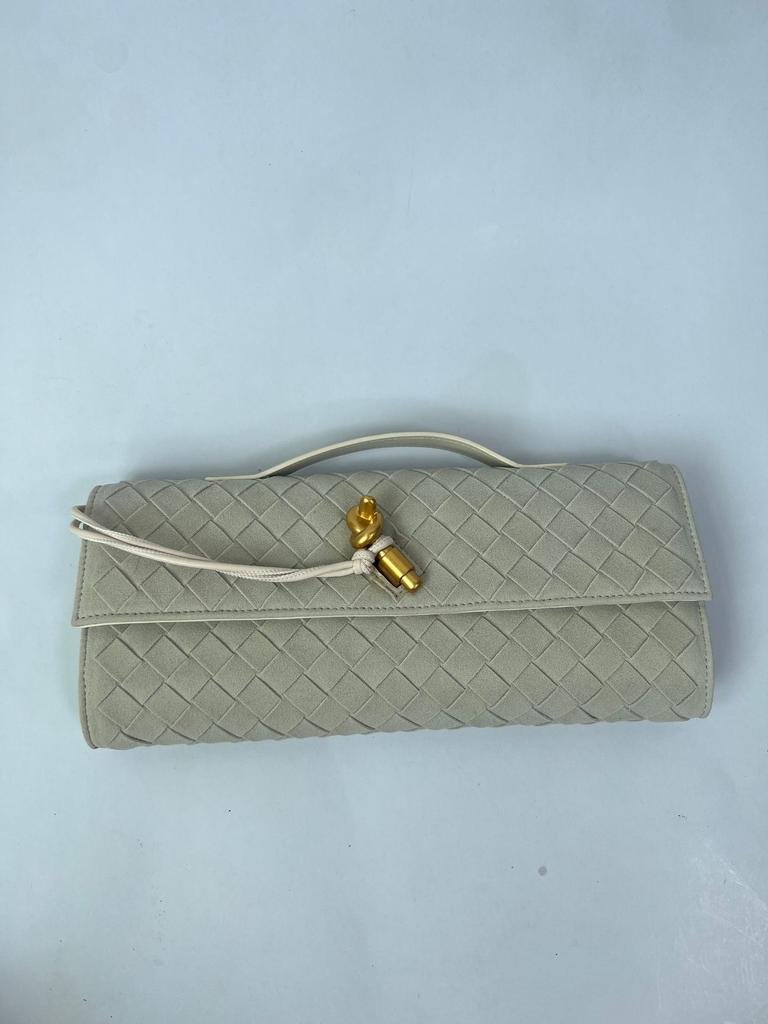 Herbst und Winter 2025 matte gewebte Tasche Abendtasche Wind Hand lang Mode