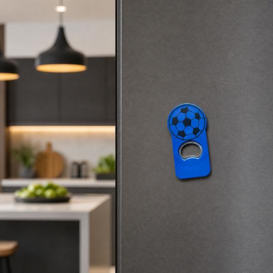 Soccer Bottle Opener with Magnet, Plastic Beer Cap Remover for Refrigerator, Football Shaped Fridge Magnet Opener for Home Bar Party, Gift for Fans