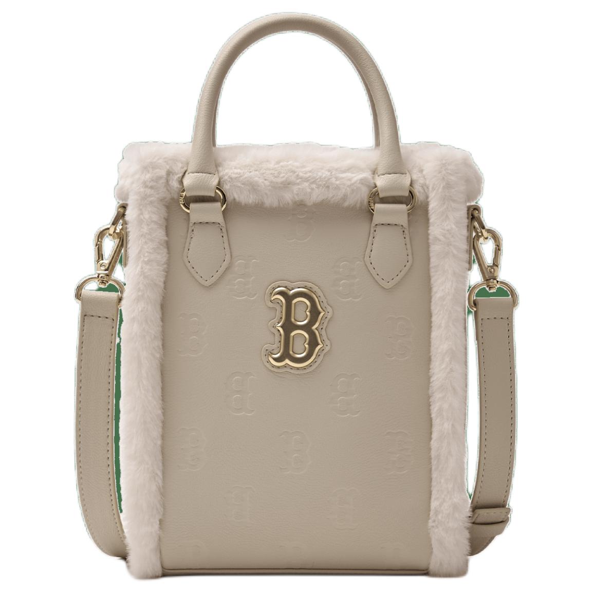 

New MLB Handbags Light Beige 7ACRM0946-43BGL 15.0*5.1*19.1CM