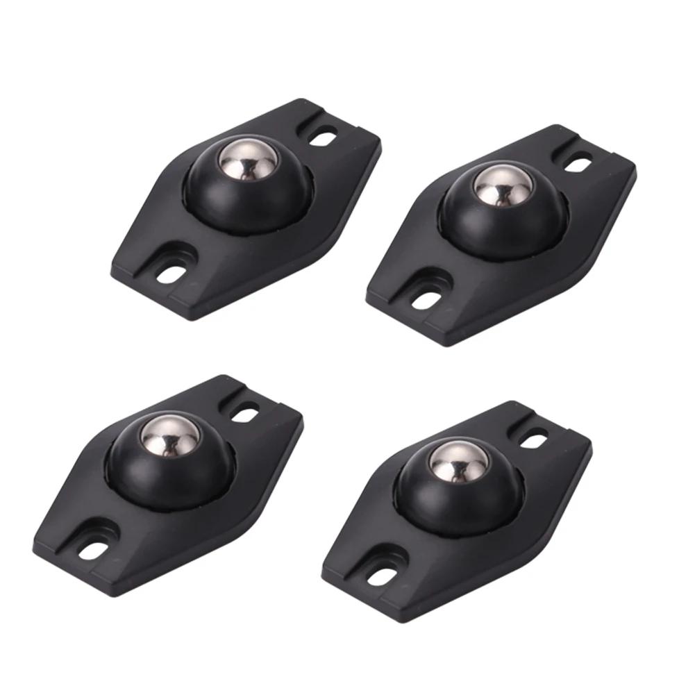 4 Pezzi Ruote Girevoli a Puleggia Universali Autoadesive Silenziose con 4 Sfere a Palla Per Mobili Scatole Portaoggetti Comodini Accessori per lo Spostamento