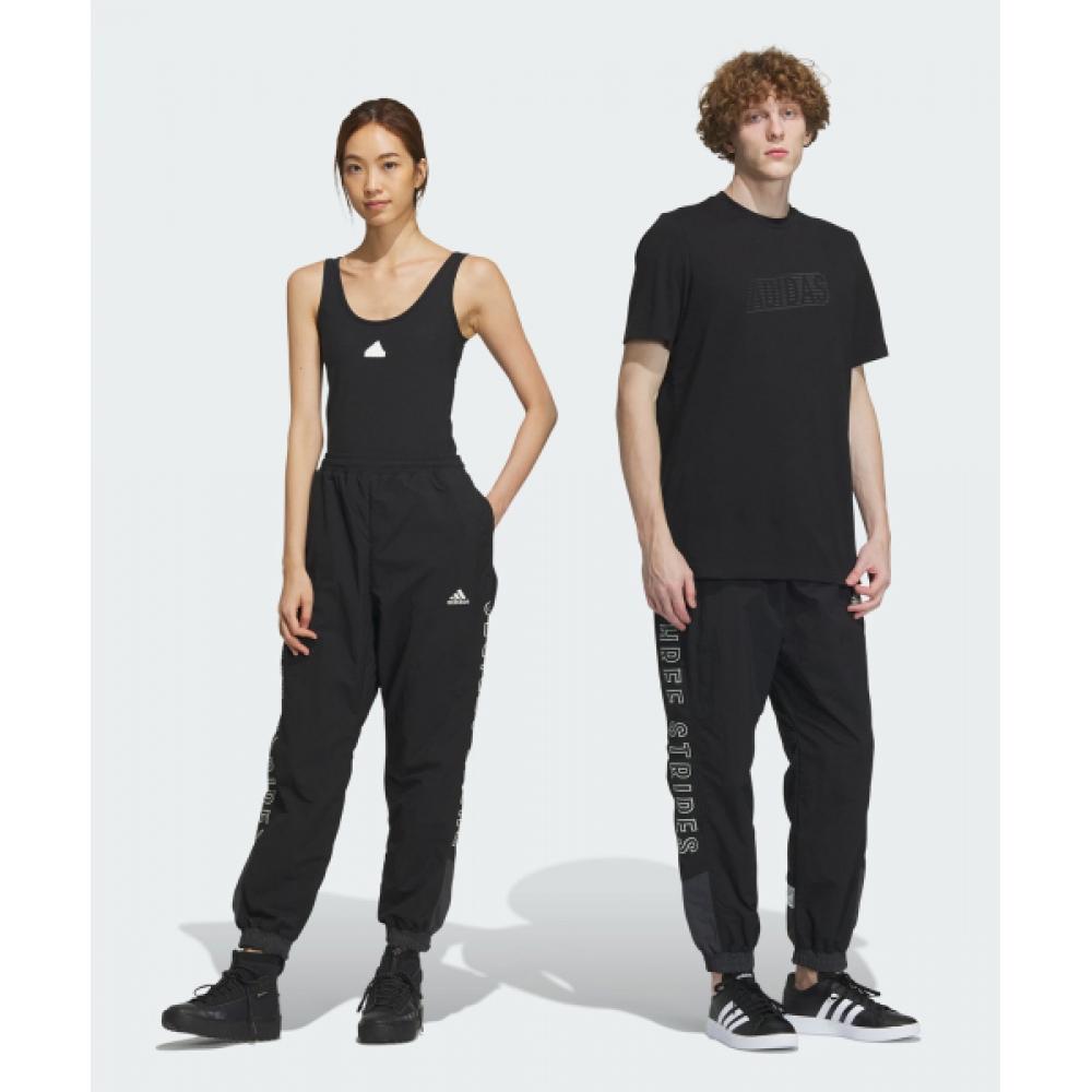 

Adidas Wording Loose Fit French Terry Woven Cuff Pants Im8764 A/S