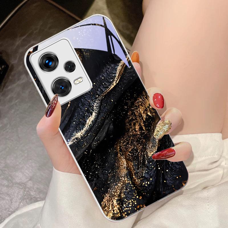 Preto Dourado Escuro Para Xiaomi 14 Ultra 13 Lite Redmi Note 13 11 Pro 12 Plus Poco X6 3 Pro F4 6 GT Capa de Vidro Temperado para Celular