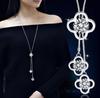 Luxury Non-Fading Korean Fashion Sweater Necklace: Autumn/Winter Women's Niche Design Pendant