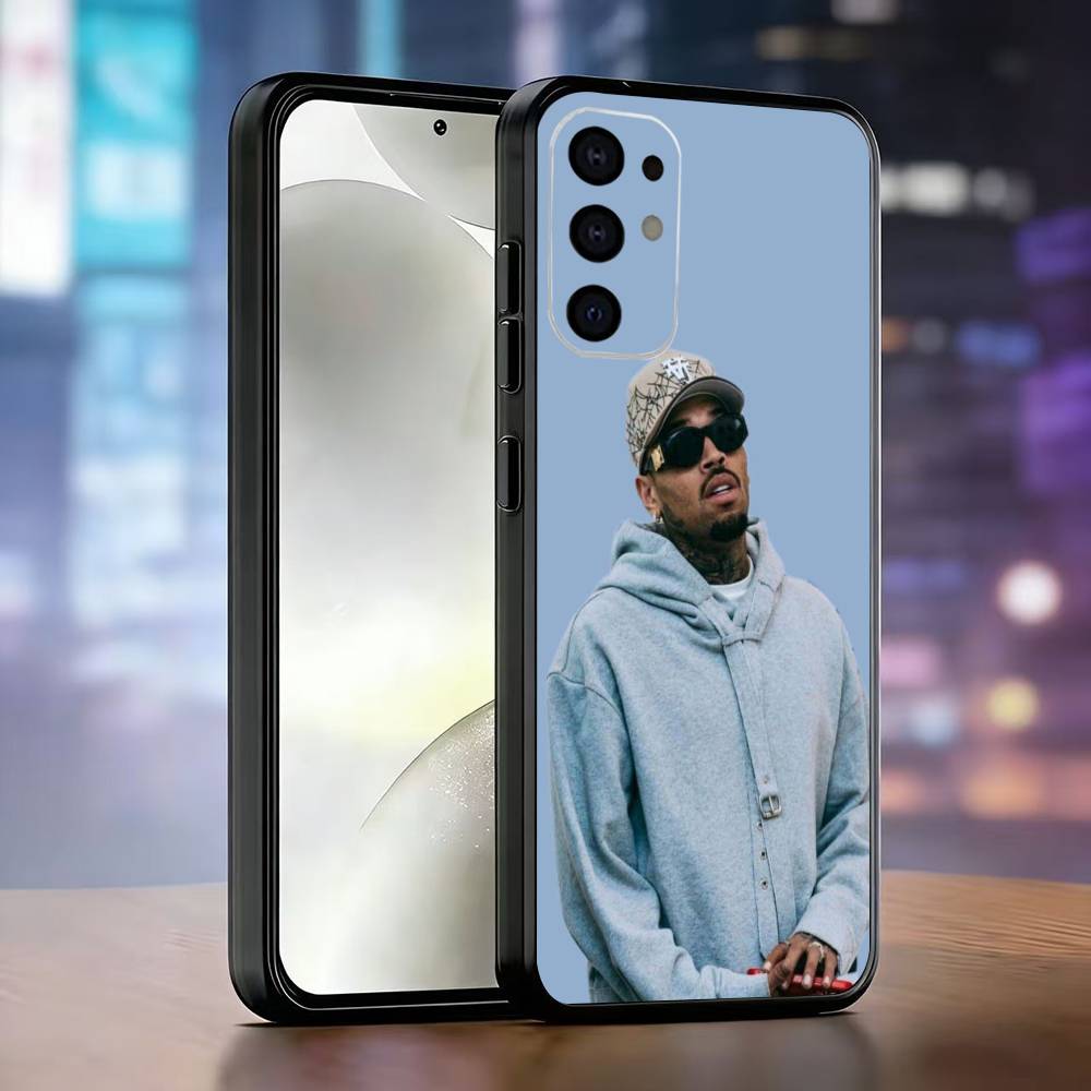 Rapper C-Chris Brown Phone Case For Samsung S25,S24,S21,S22,S23,S30,Ultra,S20,Plus,Fe,Soft Silicone Black Cover