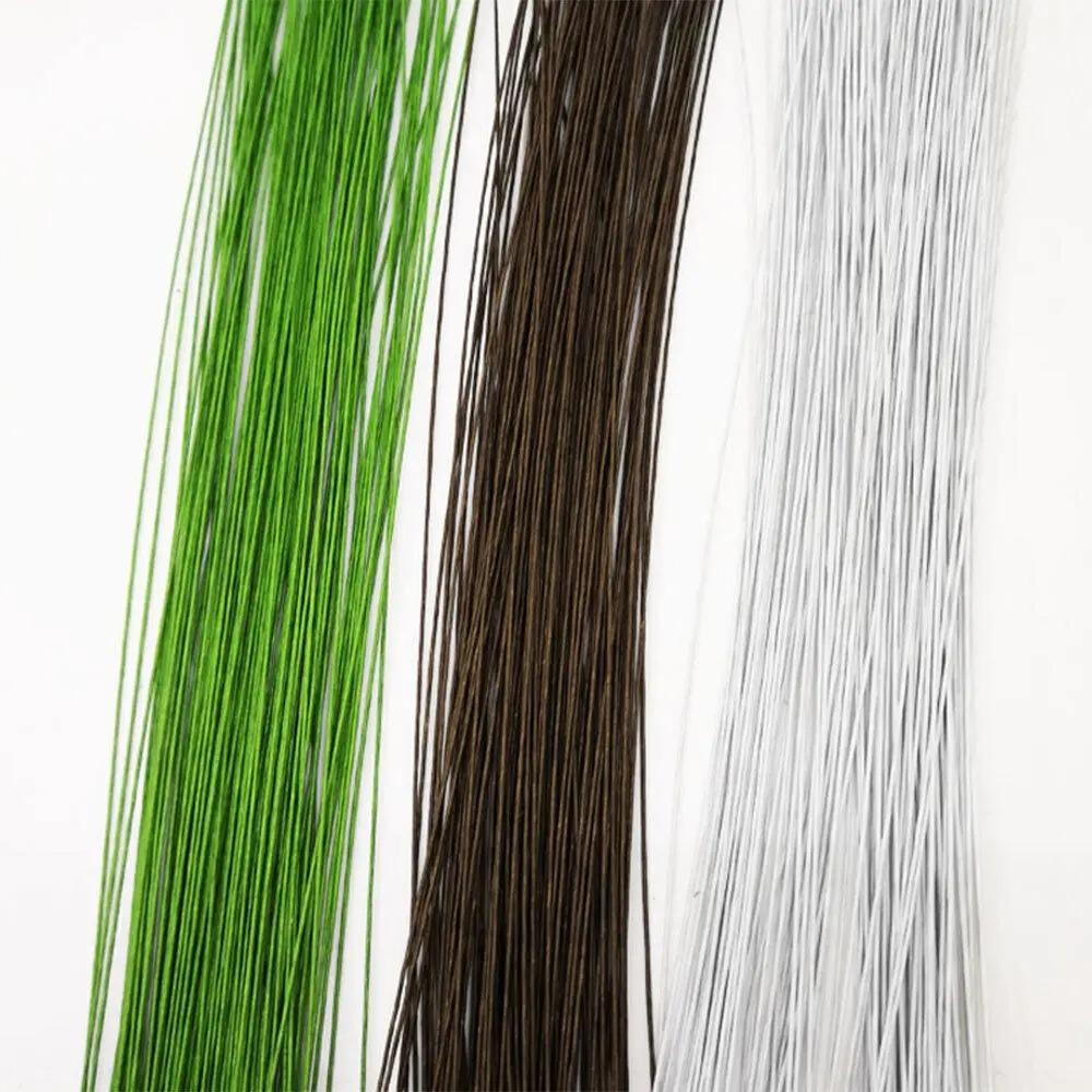 

100Pcs 40cm Paper Floral Wire Paper Covered Flower Making Accessory Home Decor кавовий