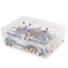 500PCS 4mm Round Glass Head Sewing Pins With Storage Box Mixed Color Dressmaking Pins For Quilting and Pattern Making
