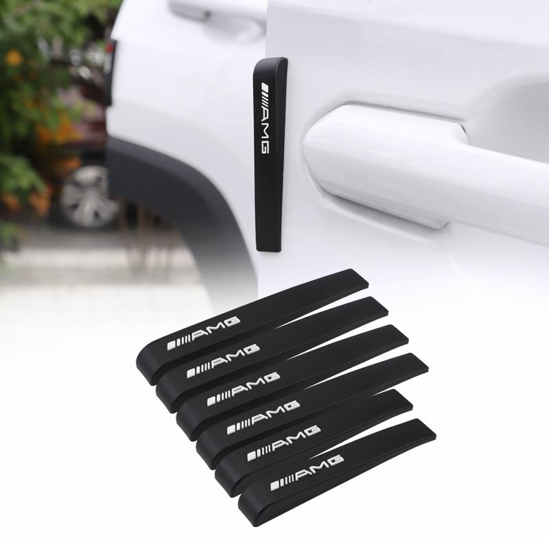 4Pcs Rubber Anti Collision Strip Car Door Rearview Mirror Protector Stickers For Mercedes Benz AMG A B C E G CLA GLA W211 W214