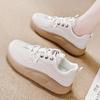 Spring New Ladies White Shoes Versatile Light Sports Shoes Fashion Leather Thick Soled Sneakers Casual Comfort Women's Loafers