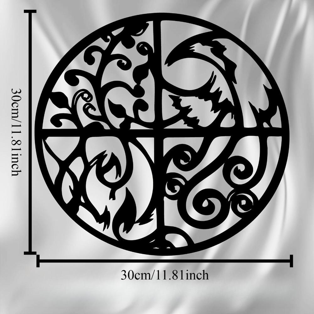 Luxe 2D Floral Swirl Metal Wall Art Elegant Rustproof Iron Sculpture