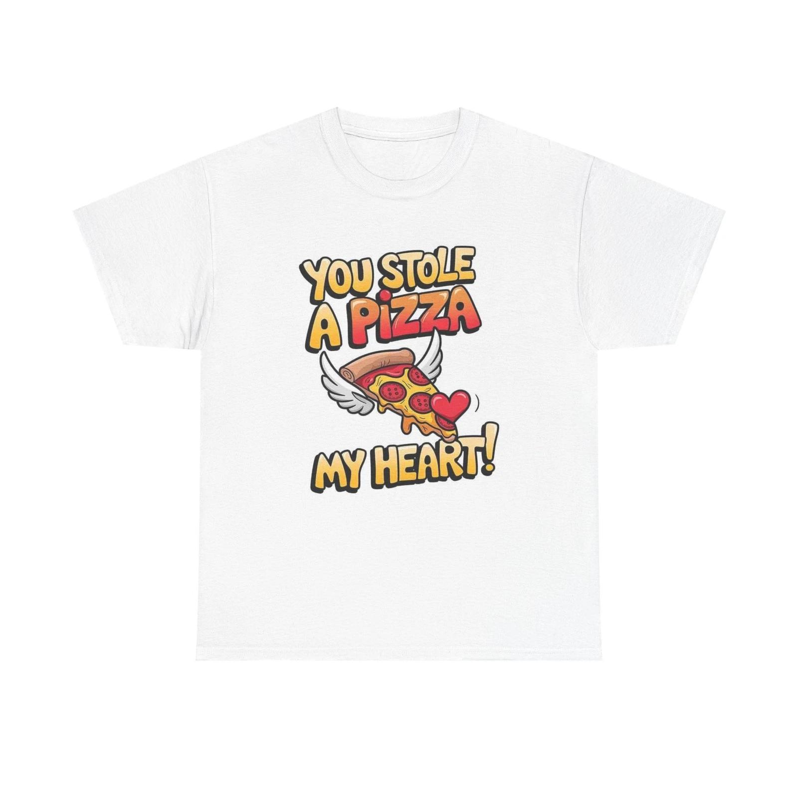 Men s and Women s T-shirts Stole A Pizza My Heart Graphic XXXXL
