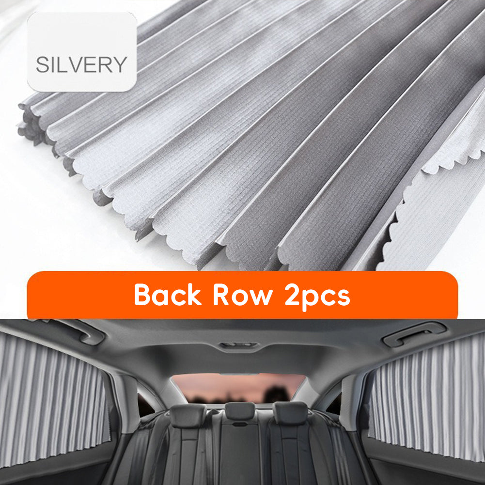 2/4pcs Car Window Sunshade Fully Magnetic Front Back Row Sunshade Curtain Universal Car Side Window Protection Car Curtains