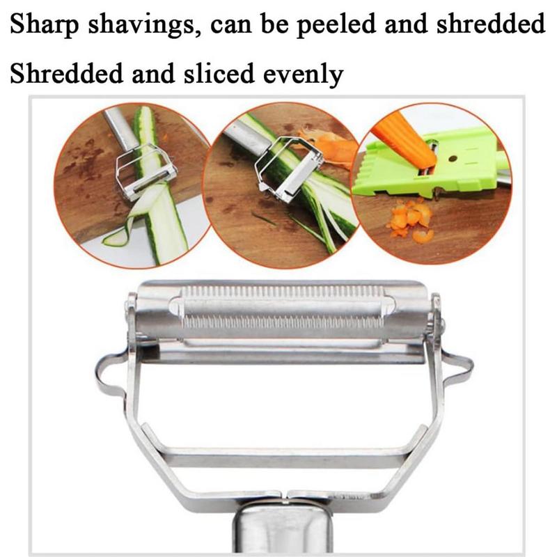 Multi Function Peeler Double Blades Kitchen Peeling Tool For Fruits Potatoes Portable Veggie Cutter Grating Plate For Kitchen