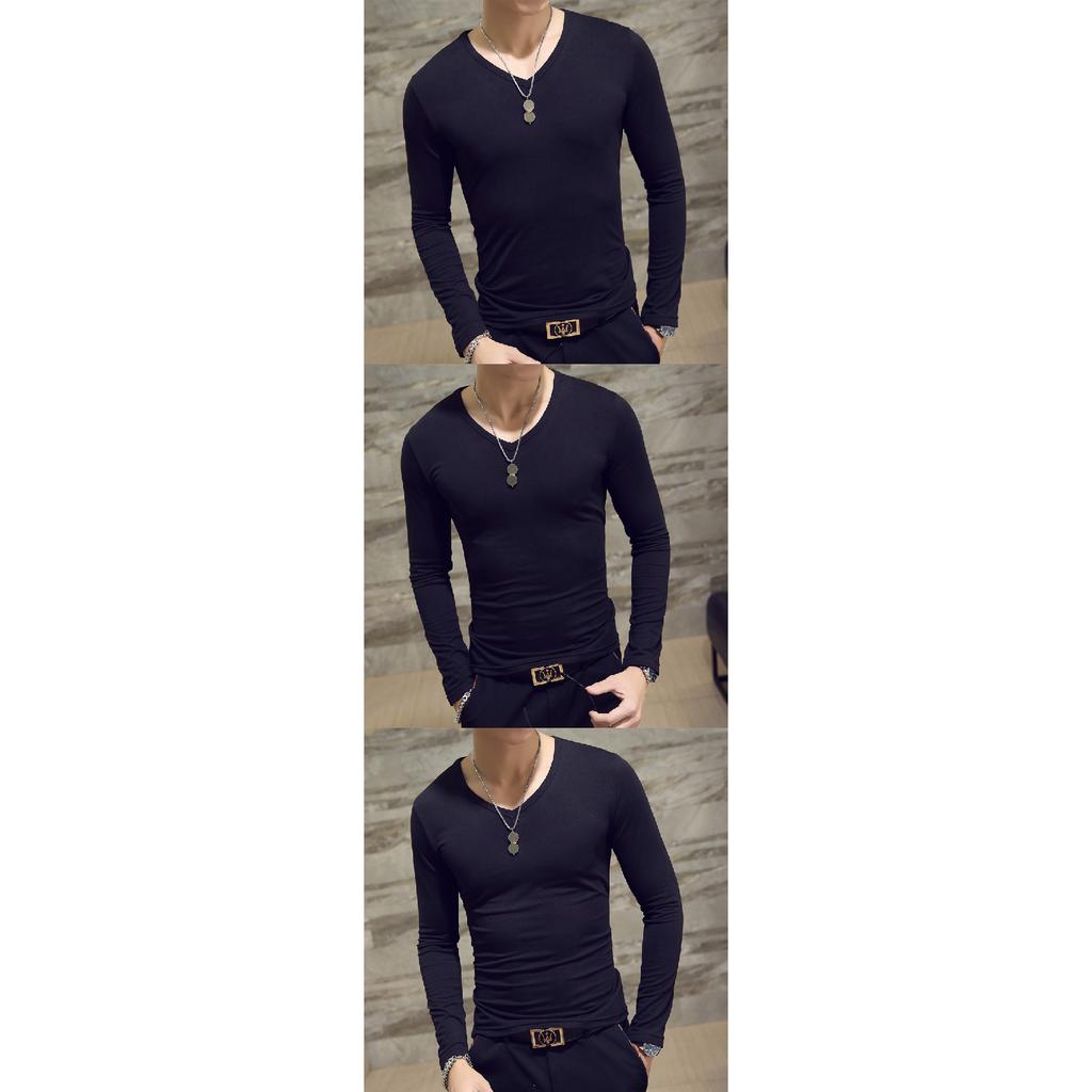 Autumn and Winter Versatile Basic Solid Color Small Turtleneck Long Sleeve T-shirt Men's Slim Korean Style Casual Bottoming Bottoming Shirt Fashion