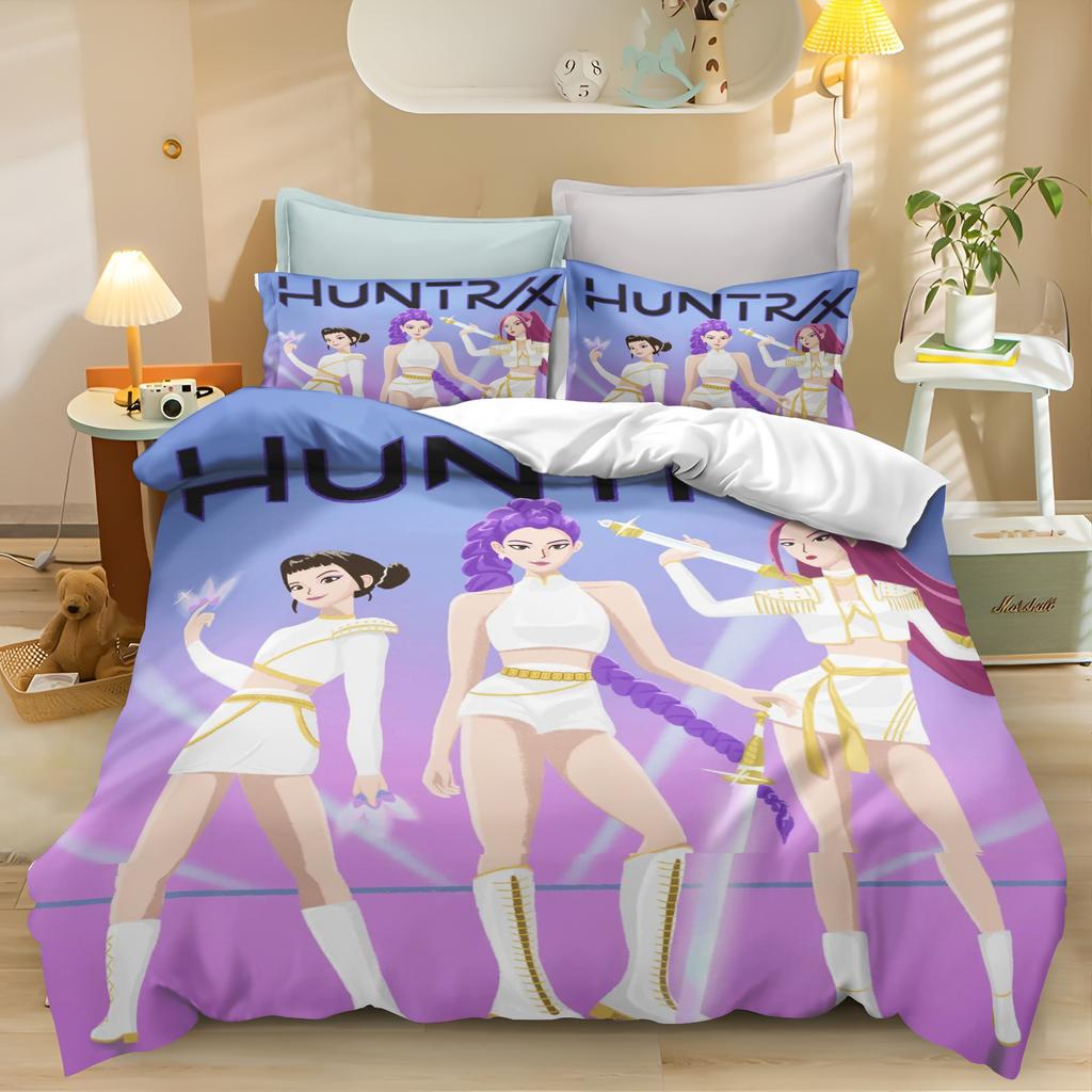 Kpop Hexe Jagd Mädchengruppe Bettbezug Set Idol Rumi Bettwäsche Set Thema Schlafzimmer Dekoration Für Mädchen Weihnachtsgeschenke