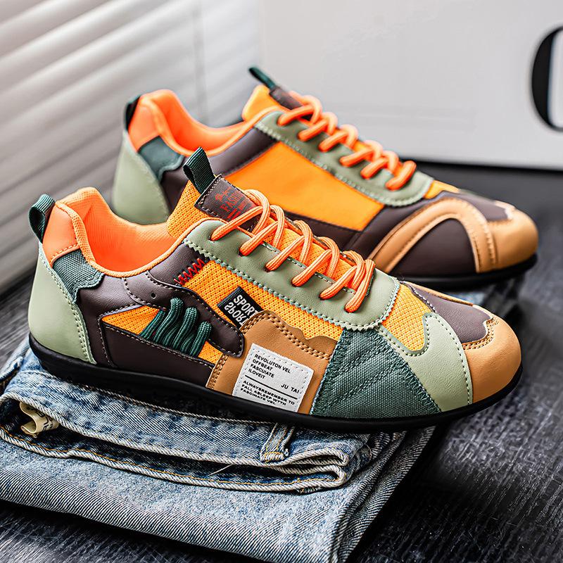 

Мужская обувь летняя дышащая модная спортивная повседневная белая обувь мягкая подошва легкая обувь Doudou сочетание цветов 39