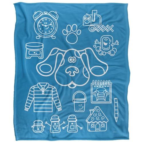 BlueÂ´s Clues Silky Collage Supersoft Blanket