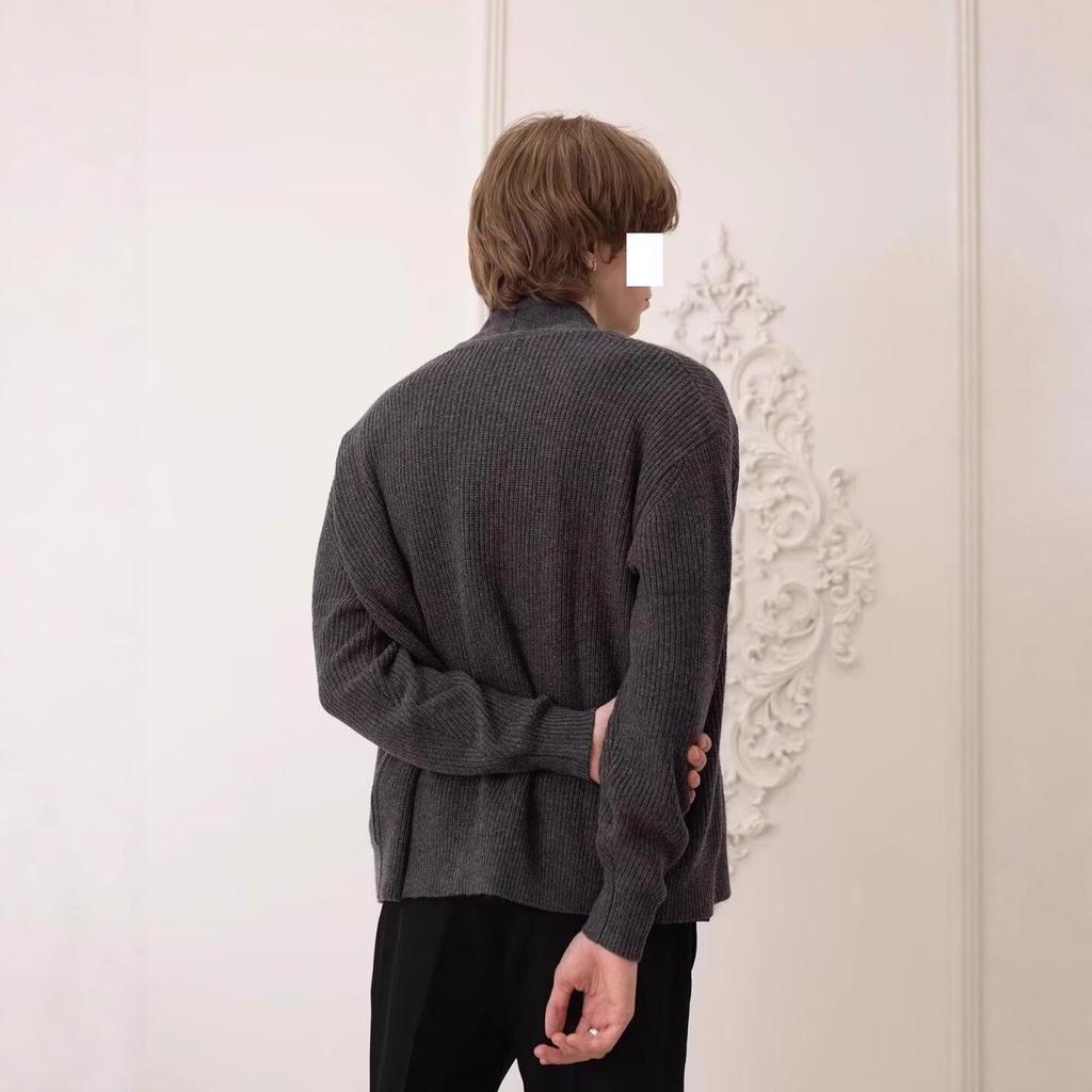 Harajuku Men's Casual V-Neck Knitted Cardigan Sweater