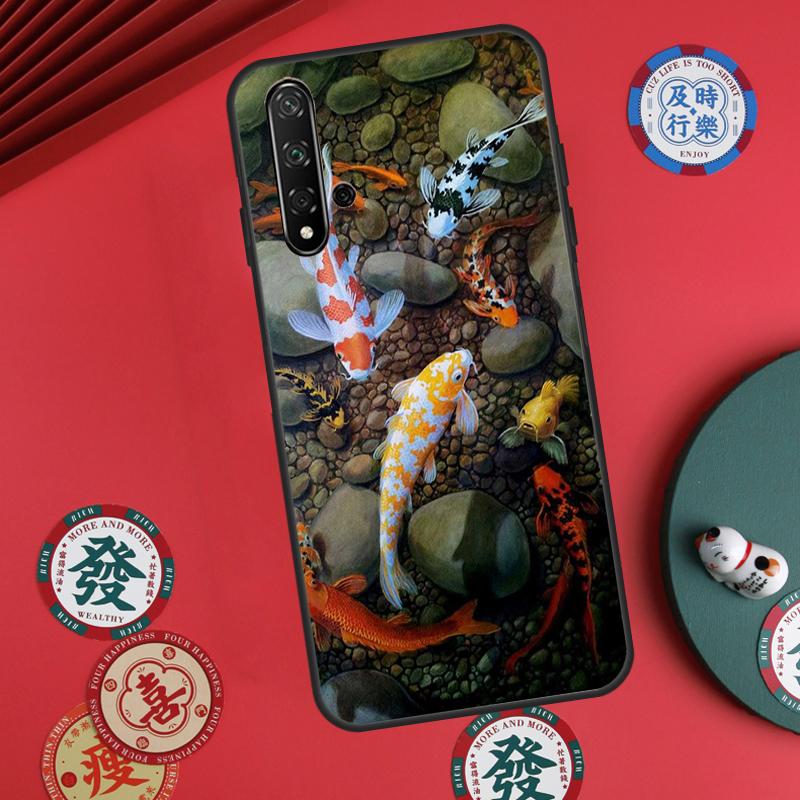 Koi Fish Carp For Huawei Nova 5T 9 10 SE 7i 8i 11i 12i Y73 Y72 Y61 Y91 Y60 Y70 Y90 P20 P30 P40 Lite Case
