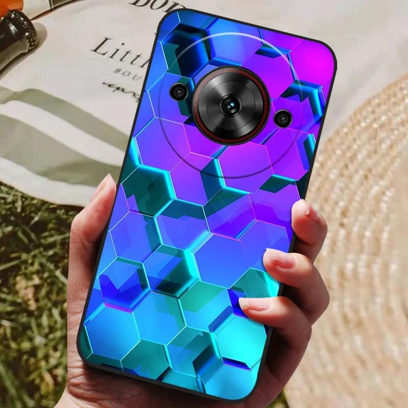 Per ZTE Blade A75 5G Custodia Cool Stampata Silicone TPU Morbida Cover per ZTE Blade A75 5G Custodie Nere Protettive Guscio Telefono A 75 5G