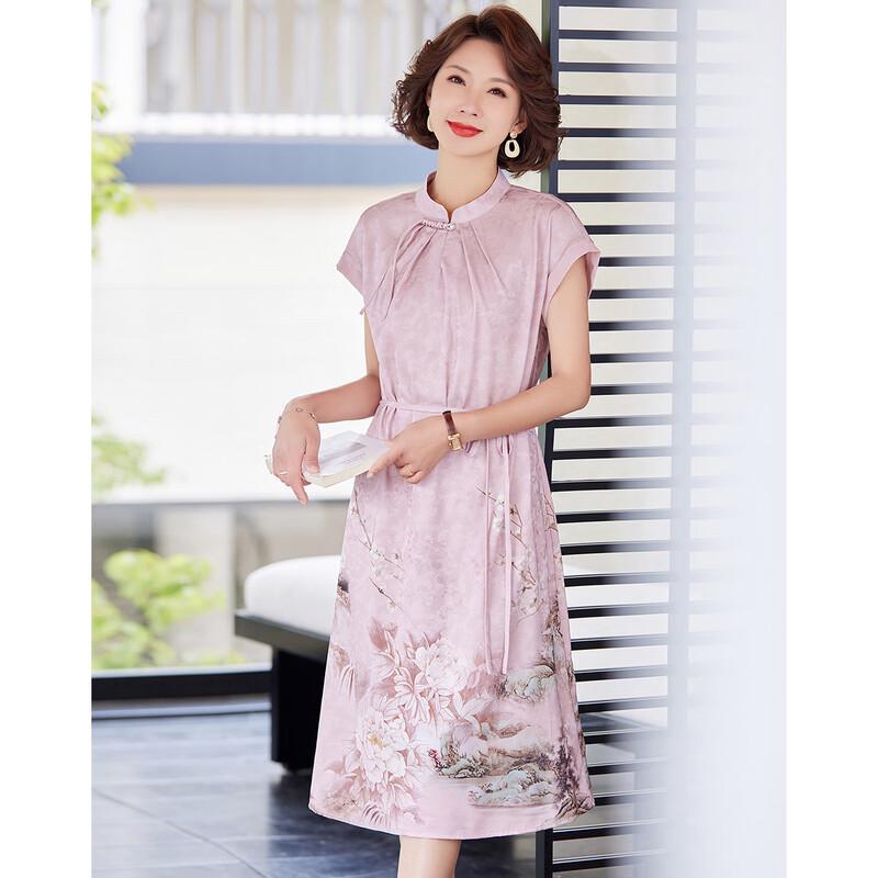 Past Summer New Chinese Style Floral Qipao Dress 2XL